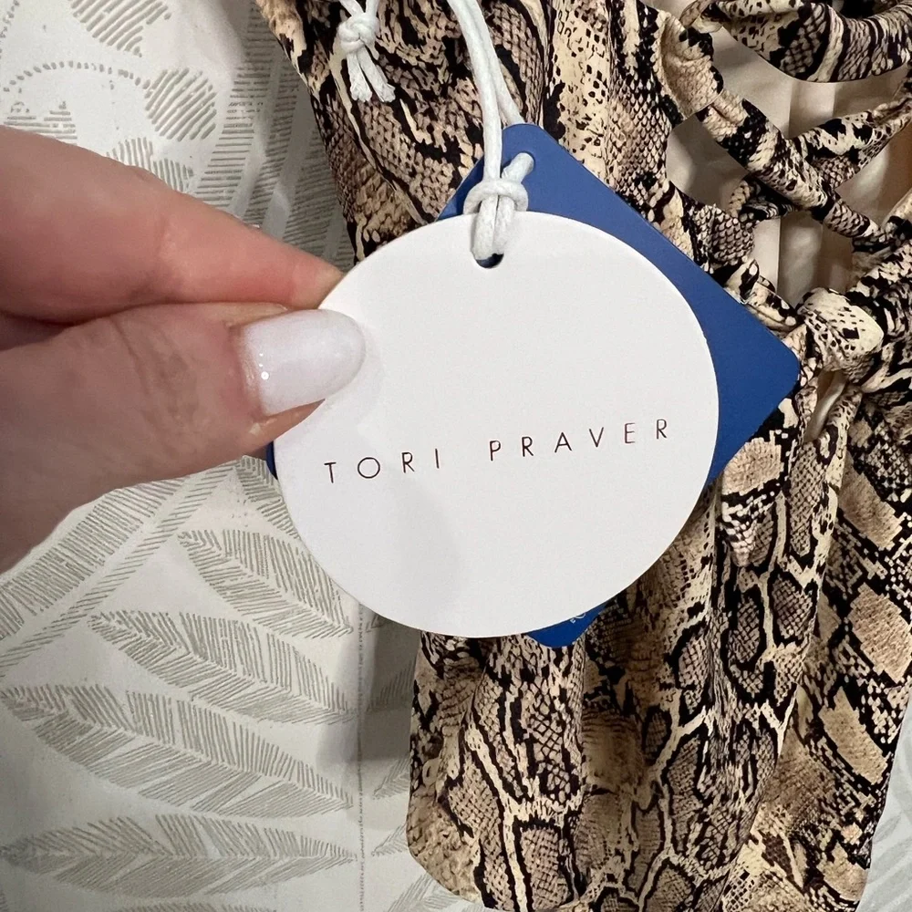 NWT TORI PRAVER Plunge Neckline One-piece - Picture 8 of 10